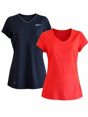 Nike Pro Combat + Red/Orange Workout Top Bundle – Women’s Size M